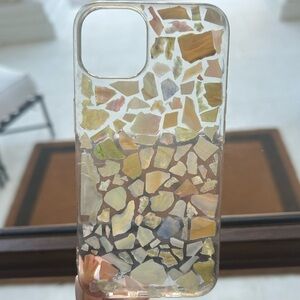 Resin shell pieces phone case  - iPhone 14/15